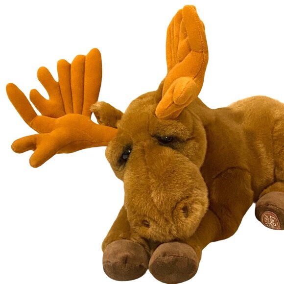 Dakin Lou Rankin Friends Miles Moose Plush 17" Brown Laydown Stuffed Animal - Picture 1 of 8